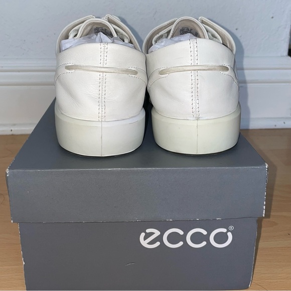 NEW ECCO Soft 8 Comfort 100% Leather Sneaker, Shadow White Off White Size 9, NIB - Picture 4 of 15
